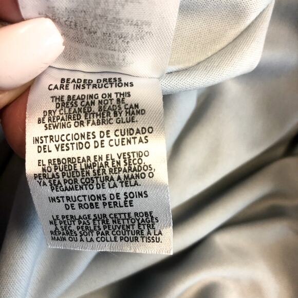 AQUA FORMAL Women's Embellished Column Gown Size 8 Silver Sleeveless NWT FLAW - Picture 16 of 16